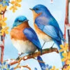 Lovely Bluebirds-Flag Collection -Simply Devine Gifts And Decor Shop 5357FL