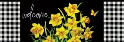 Daffodil Check-Flag Collection -Simply Devine Gifts And Decor Shop 5363SS