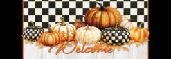 Checkered Pumpkin Flag Collection 8 Checkered Pumpkin Flag Collection -Simply Devine Gifts And Decor Shop 5463SS