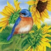 Bluebird Sunflowers Flag Collection -Simply Devine Gifts And Decor Shop 5597FL
