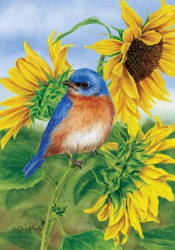 Bluebird Sunflowers Flag Collection