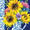 Sunflower Chinoiserie Flag Collection -Simply Devine Gifts And Decor Shop 5629FL