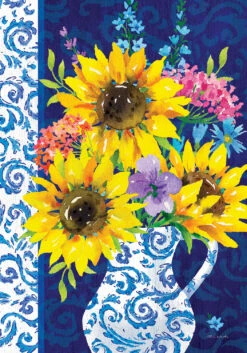 Sunflower Chinoiserie Flag Collection