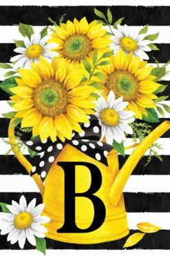 Monogram-Sunflower Watering Can -Simply Devine Gifts And Decor Shop 5633FM