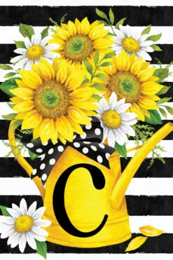Monogram-Sunflower Watering Can -Simply Devine Gifts And Decor Shop 5634FM