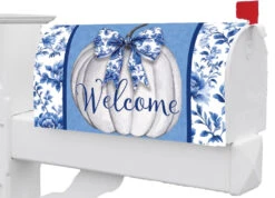 BLUE AND WHITE PUMPKIN GARDEN COLLECTION -Simply Devine Gifts And Decor Shop 5690MM