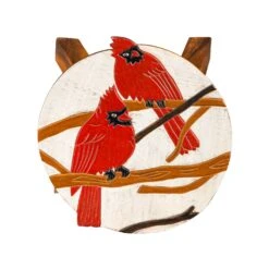 Hand-Carved Acacia Wood Cardinal Footstool -Simply Devine Gifts And Decor Shop 59c44 car 4