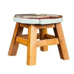 Hand-Carved Acacia Wood Snowman Footstool -Simply Devine Gifts And Decor Shop 59h39 5