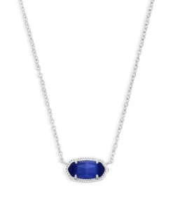 ELISA NECKLACE COBALT CATS EYE