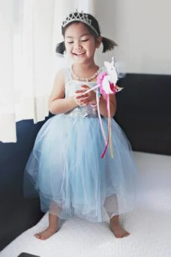 BLUE SEQUINS PRINCESS DRESS