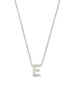 LETTER PENDANT NECKLACE RHODIUM METAL -Simply Devine Gifts And Decor Shop 6c0757241219057578d14d7a0e67e7e9