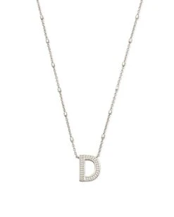 LETTER PENDANT NECKLACE RHODIUM METAL -Simply Devine Gifts And Decor Shop 752658b8d4dfa905474e6e945fd0f00a