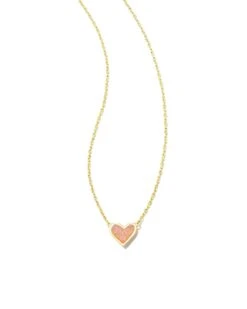 FRAMED ARI HEART SHORT PENDANT NECKLACE -Simply Devine Gifts And Decor Shop 7a813b076aa50b95a5dacb8a76247ab4