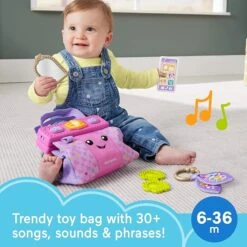 Fisher-Price Laugh & Learn Going Places Learning Purse Baby & Toddler Toy Bag & Accessories -Simply Devine Gifts And Decor Shop 81rlakPtwtL. AC SX679
