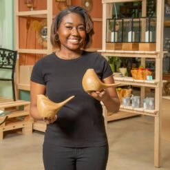 Wood Look Ceramic Bird Statue, Set Of 2 -Simply Devine Gifts And Decor Shop 84g4758 2