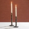 Metal Candlestick Holder With Bead Design, Set Of 2 -Simply Devine Gifts And Decor Shop 8chm308 3