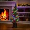 Shades Of Green Tree Artificial LED Pine Cone In Pot, 48”H -Simply Devine Gifts And Decor Shop 8flp393