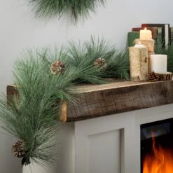 75" Shimmering Long Needle Pinecone Garland