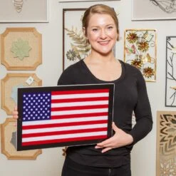 LED Wall Decor, Edgelite, Rectangle, American Flag -Simply Devine Gifts And Decor Shop 8led001rt 4