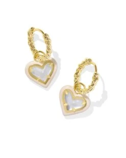 ARI HEART ENAMEL FRAME HUGGIE EARRINGS -Simply Devine Gifts And Decor Shop 9cb21fe6b365891e58d175b538edb2ad