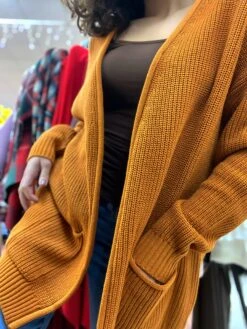 Pocket Cardigan Burnt Orange