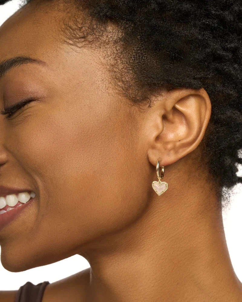 Ari Heart Huggie Earrings 4 Ari Heart Huggie Earrings - Image 2