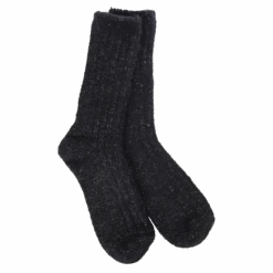 Holiday Ragg Feather Crew -Simply Devine Gifts And Decor Shop WRAFECRW 090 Black