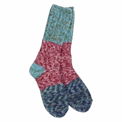 Weekend Ragg Crew -Simply Devine Gifts And Decor Shop WRAGGCRW 868 CranberryCBMulti