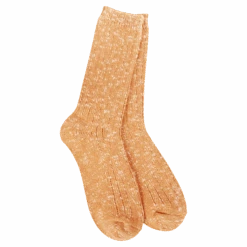 Weekend Cotton Slub Marled Crew -Simply Devine Gifts And Decor Shop WSCSLMCRW 898 Orange