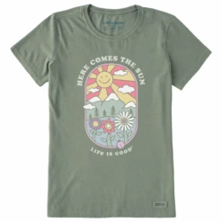 Women's Here Comes The Sun Retro Short Sleeve Tee