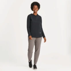 Women's Solid Crusher-FLEX Hoodie Tunic