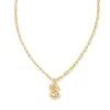CRYSTAL LETTER SHORT PENDANT NECKLACE GOLD WHITE CZ -Simply Devine Gifts And Decor Shop a20d52b01892f40aa7b09c70004e4776