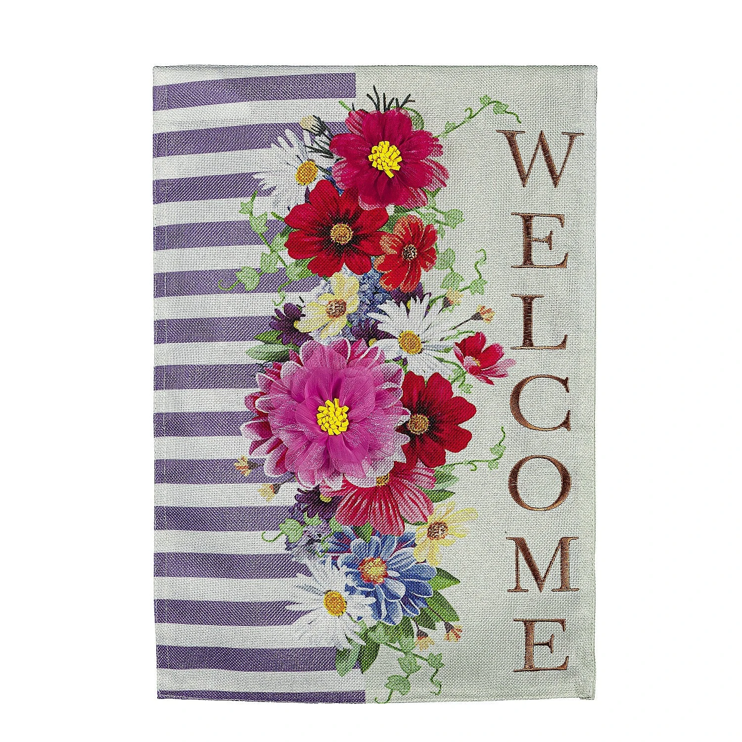 Divided Floral Burlap Collection 3 Divided Floral Burlap Collection