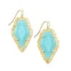 TESSA DROP EARRING GOLD LIGHT BLUE MAGNESITE -Simply Devine Gifts And Decor Shop adfasdf