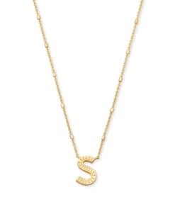 LETTER PENDANT NECKLACE GOLD METAL -Simply Devine Gifts And Decor Shop d0efc320048881e47a8bb573b1fcf53b