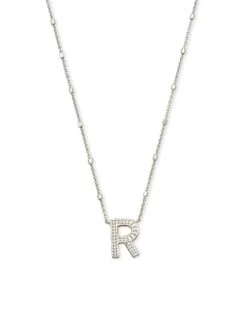 LETTER PENDANT NECKLACE RHODIUM METAL -Simply Devine Gifts And Decor Shop d2ce8232d3bf90e5a8c33fa79edd984c