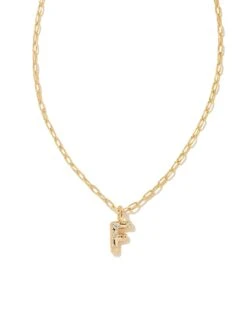 CRYSTAL LETTER SHORT PENDANT NECKLACE GOLD WHITE CZ -Simply Devine Gifts And Decor Shop e1305533303e46a46e6eaecf7af27003