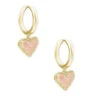 Ari Heart Huggie Earrings -Simply Devine Gifts And Decor Shop kendra scott ari heart huggie earring rose quartz 00 lg