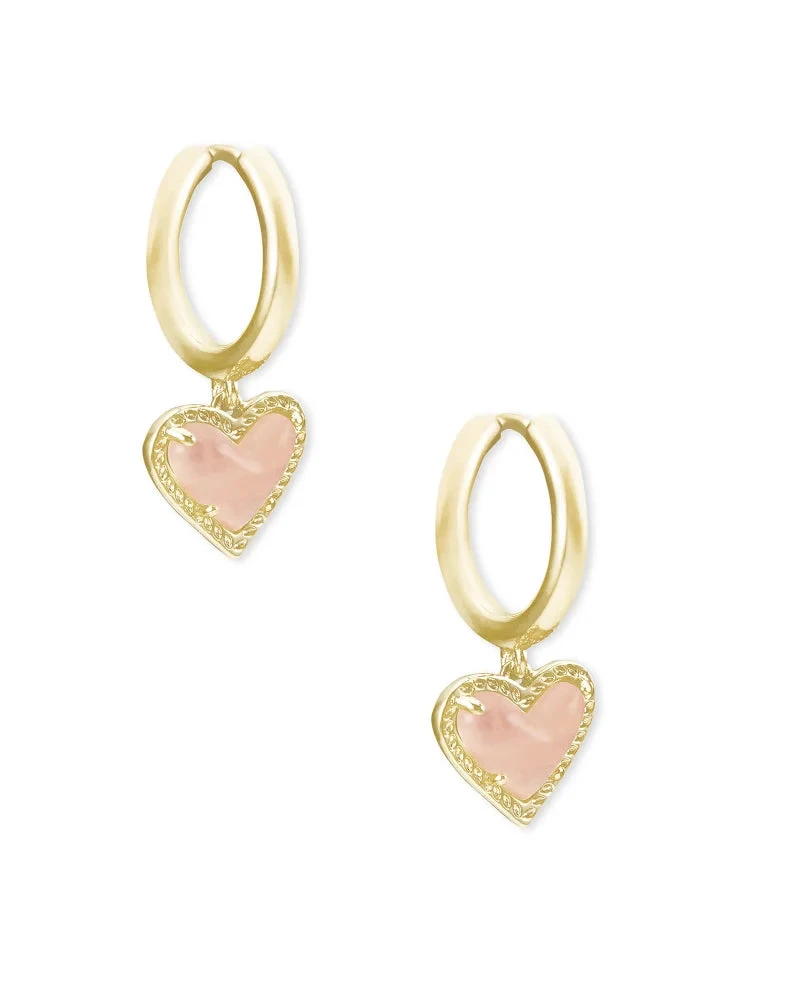 Ari Heart Huggie Earrings 3 Ari Heart Huggie Earrings