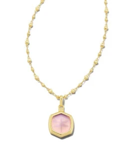 Davie Intaglio Convertible Pendant Necklace -Simply Devine Gifts And Decor Shop kendra scott davie intaglio pendant necklace gold pink opalite glass dragonfly 00