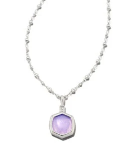 Davie Intaglio Convertible Pendant Necklace -Simply Devine Gifts And Decor Shop kendra scott davie intaglio pendant necklace rhodium lavender opalite glass butterfly 00