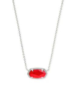 Elisa Necklace Red Illusion -Simply Devine Gifts And Decor Shop kendra scott elisa necklace rhodium red illusion 00 lg
