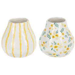 Floral & Striped Vases