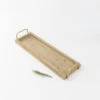 Wood Tray With Gold Metal Handles -Simply Devine Gifts And Decor Shop mn1 003068