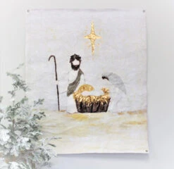 38x46" Paper Art, Neutral Holy Family ©Tawnya Norton