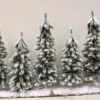 Trees On Wood Base X7 W/ Snow Finish -Simply Devine Gifts And Decor Shop mn1 003845