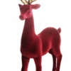 Velvet Standing Reindeer Figurine