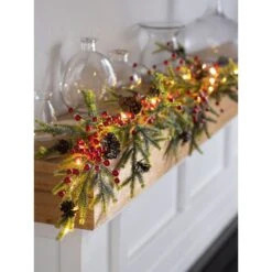 Lighted Holiday Fir Garland