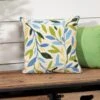 Indoor/Outdoor Hooked Polypropylene Spring Foliage Throw Pillow 18"x18" -Simply Devine Gifts And Decor Shop phl471