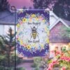 Bee Happy Bee Kind Garden Suede Flag